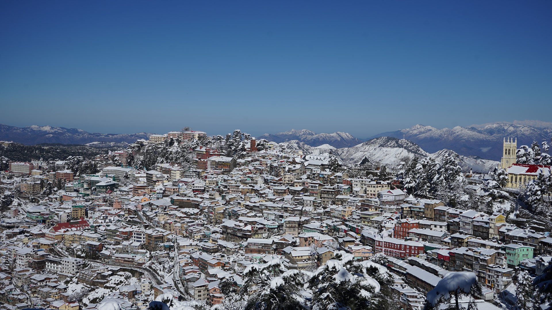 SNOW COVERED SHIMLA VIEW