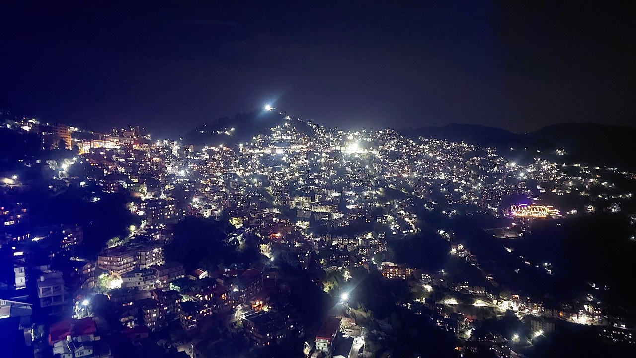 Night View of Sanjauli