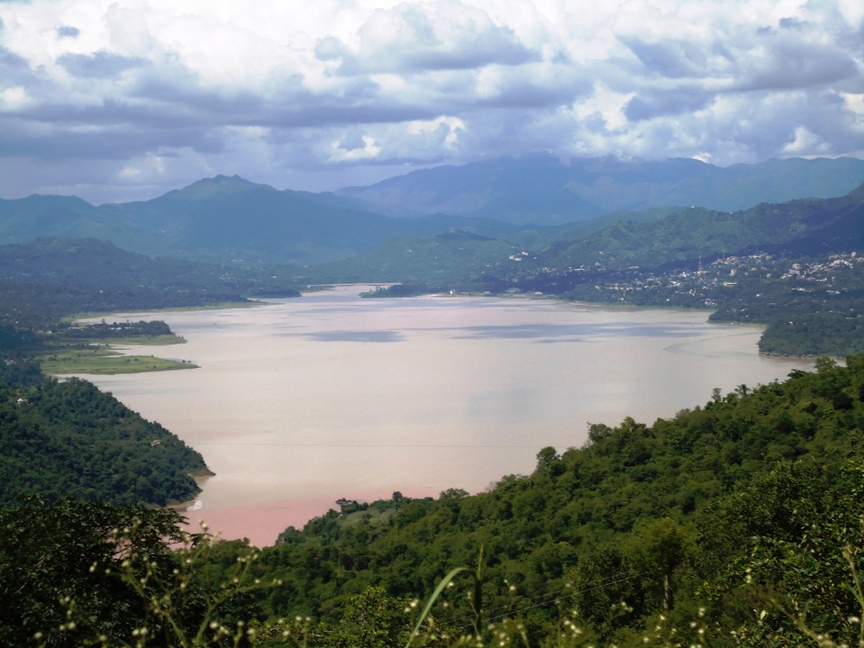 VIEW OF GOBIND SAGAR AT BILASPUR LIKE MAP OF INDIA