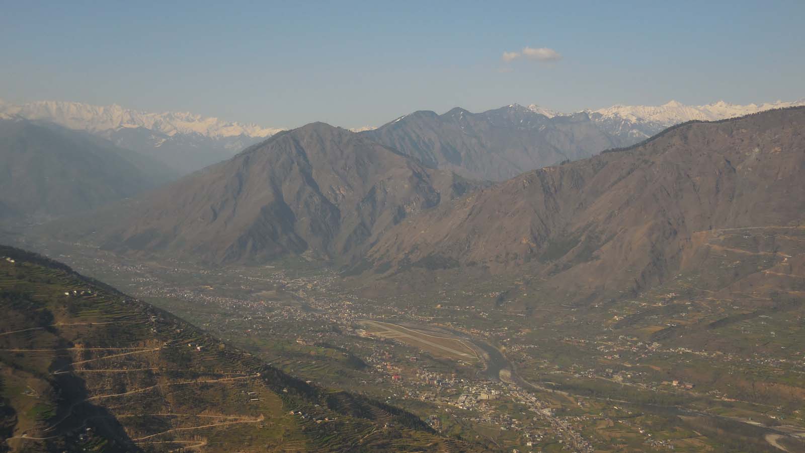 VIEW OF KULLU-MANALI, AIRPORT, BHUNTER, KULLU