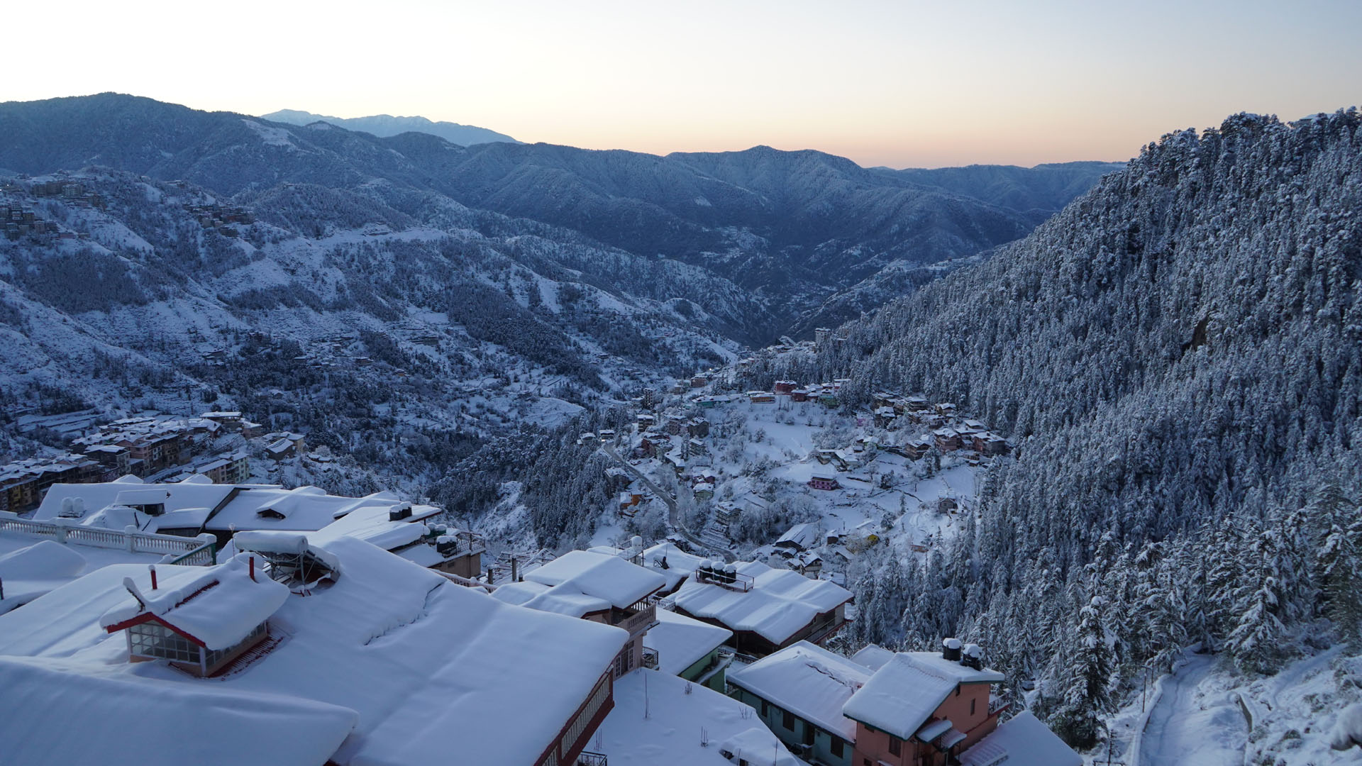 SNOW COVERED SHIMLA VIEW