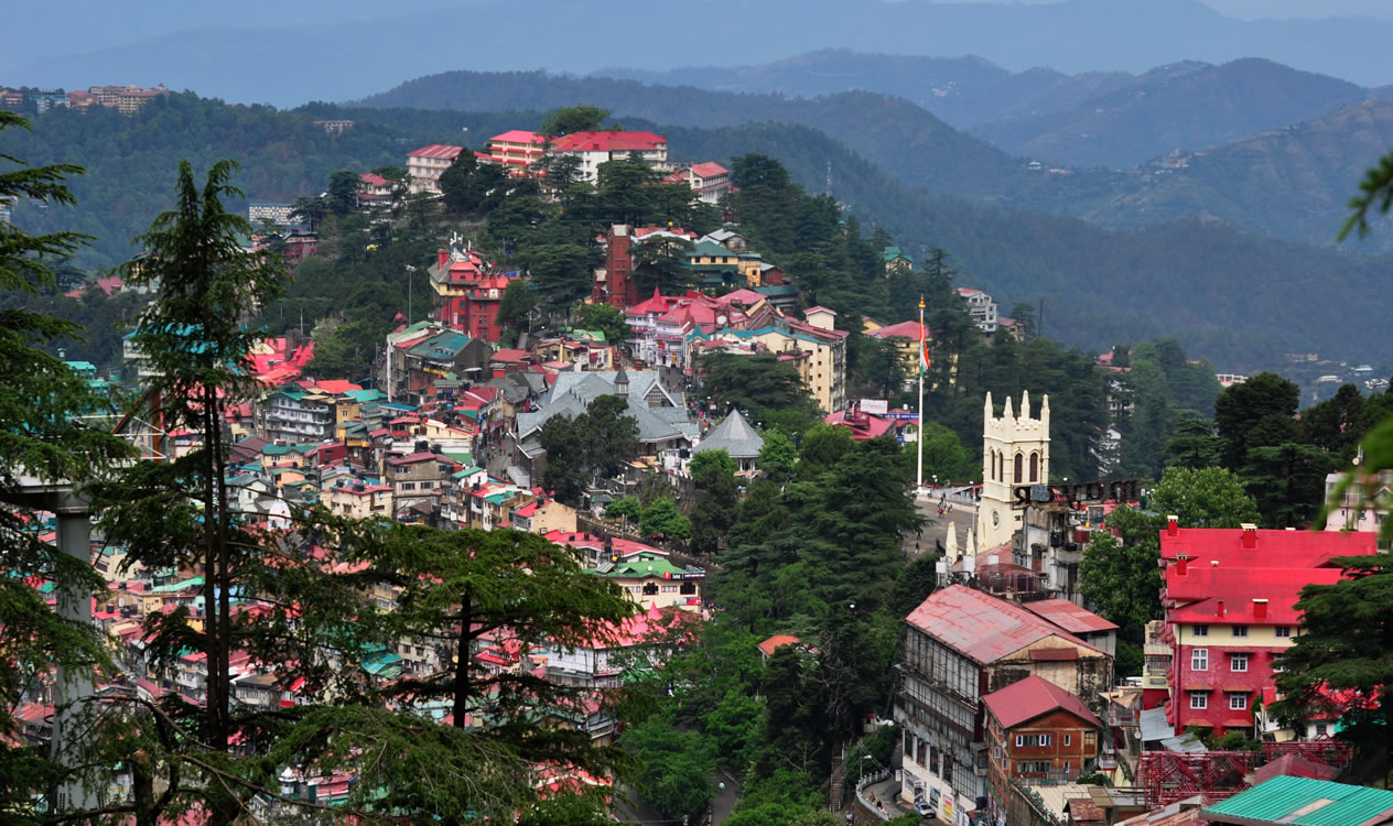 VIEW OF SHIMLA FROM JAKHOO